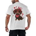 Dachshund Valentines Day Wiener Dog Lover Weenie Heart Raglan Baseball Tee Men's Back Print T-Shirt Dachshund Valentines Day Wiener Dog Lover Weenie Heart Raglan Baseball Tee Men's Back Print T-Shirt