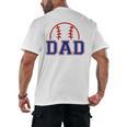 Dad Of Rookie 1st Birthday Baseball Boy Family Matching Men's Back Print T-Shirt