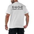Double Play 6 4 3 2 Vintage Baseball Math Softball Player Premium Tri-Blend Men's Back Print T-Shirt