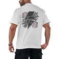 Game Day Baseball Retro Checkered Baseball Men's Back Print T-Shirt