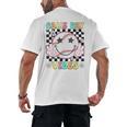 Game Day Vibes Softball Baseball Groovy Game Day Girls Women Men's Back Print T-Shirt