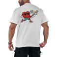 Heart Valentines Day Baseball Men Boys Kids Teens Men's Back Print T-Shirt Heart Valentines Day Baseball Men Boys Kids Teens Men's Back Print T-Shirt