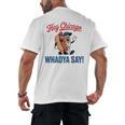 Hey Chicago Whadya Say Baseball Hot Dog Men's Back Print T-Shirt Hey Chicago Whadya Say Baseball Hot Dog Men's Back Print T-Shirt