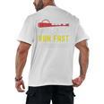 Hit Hard Run Fast Turn Left Baseball Quote Fan Coach Premium Tri-Blend Men's Back Print T-Shirt Hit Hard Run Fast Turn Left Baseball Quote Fan Coach Premium Tri-Blend Men's Back Print T-Shirt