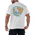 Ice Cream Baseball Mitt Drippy Scoop Baseball Sports Men's Back Print T-Shirt Ice Cream Baseball Mitt Drippy Scoop Baseball Sports Men's Back Print T-Shirt