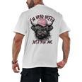 I'm Head Heffa Just Ask Me Bossy Highland Cow Baseball Cap Men's Back Print T-Shirt I'm Head Heffa Just Ask Me Bossy Highland Cow Baseball Cap Men's Back Print T-Shirt
