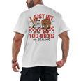 I Just Hit 100 Days Of School Baseball 100th Day Teacher Kid Men's Back Print T-Shirt I Just Hit 100 Days Of School Baseball 100th Day Teacher Kid Men's Back Print T-Shirt