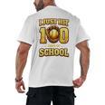 I Just Hit 100 Days Of School Baseball Boys Kids 100th Day Men's Back Print T-Shirt