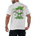 Kids Boys Happy St Patricks Day Kids Baseball Ice Cream Drip Men's Back Print T-Shirt