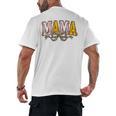 Leopard Baseball Softball Mama Bow Softball Baseball Mom Men's Back Print T-Shirt