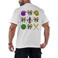 Mardi Gras Baseball Coquette Bow Fat Tuesday Parade Girls Men's Back Print T-Shirt Mardi Gras Baseball Coquette Bow Fat Tuesday Parade Girls Men's Back Print T-Shirt
