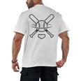 Minimalist Baseball Clean Sports Graphic Tee For Fan Players Men's Back Print T-Shirt