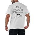 I Miss Modern Baseball Vintage Baseball Meme Tee Men's Back Print T-Shirt I Miss Modern Baseball Vintage Baseball Meme Tee Men's Back Print T-Shirt