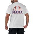 Mom Of Rookie 1st Birthday Baseball Boy Family Matching Men's Back Print T-Shirt
