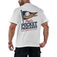 Pat's Pocket Pancakes Flag Baseball On Pancake Men's Back Print T-Shirt Pat's Pocket Pancakes Flag Baseball On Pancake Men's Back Print T-Shirt