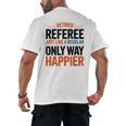 Retired Basketball Referee For Baseball Refs Men's Back Print T-Shirt