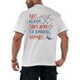 Retro Eat Sleep Take Kids To Sports Repeat Game Day Baseball Men's Back Print T-Shirt Retro Eat Sleep Take Kids To Sports Repeat Game Day Baseball Men's Back Print T-Shirt