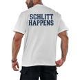 Schlitt Happens NY Bronx I Heart Baseball Apparel Men's Back Print T-Shirt