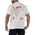 Skeleton Batting Baseball Halloween Boys Men Kids Men's Back Print T-Shirt Skeleton Batting Baseball Halloween Boys Men Kids Men's Back Print T-Shirt
