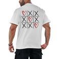 Tic Tac Toe Love Hearts Romantic Valentine Raglan Baseball Tee Men's Back Print T-Shirt Tic Tac Toe Love Hearts Romantic Valentine Raglan Baseball Tee Men's Back Print T-Shirt