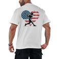 Valentines Baseball Batter Silhouette Heart Men Boys Kid Men's Back Print T-Shirt