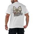 Wildcats Baseball Leopard Print Coquette Bow Mascot Game Day Men's Back Print T-Shirt Wildcats Baseball Leopard Print Coquette Bow Mascot Game Day Men's Back Print T-Shirt