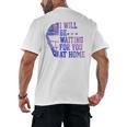 I Will Be Waiting For You At Home Baseball Softball Catcher Men's Back Print T-Shirt I Will Be Waiting For You At Home Baseball Softball Catcher Men's Back Print T-Shirt