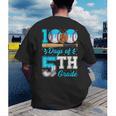 100 Days Of 5th Grade Baseball 100th Day Of School Boys Kids Men's Back Print T-Shirt
