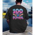 100 Days Of School Baseball Dripping Ice Cream 100th Day Men's Back Print T-Shirt 100 Days Of School Baseball Dripping Ice Cream 100th Day Men's Back Print T-Shirt