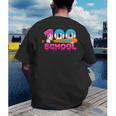 100 Days Of School Baseball Ice Cream Drip For Teacher Kid Men's Back Print T-Shirt 100 Days Of School Baseball Ice Cream Drip For Teacher Kid Men's Back Print T-Shirt