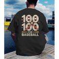 100 Days Of School Baseball Love Valentine’s Day Men Women Men's Back Print T-Shirt