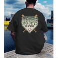 100 Days Of School Home Plate Camo Baseball Dripping Boys Men's Back Print T-Shirt