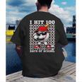 100 Days Of School Retro Baseball Sport For Boys Teachers Men's Back Print T-Shirt