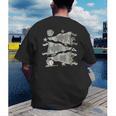 100 Days Smarter Baseball Sport School Celebration Men's Back Print T-Shirt