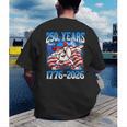 250 Years 1776 2026 250th Baseball American Flag 4th Of July Men's Back Print T-Shirt