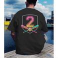 2nd Birthday Baseball Bat Ice-Cream Drip 2yrs Old Boys Kids Men's Back Print T-Shirt 2nd Birthday Baseball Bat Ice-Cream Drip 2yrs Old Boys Kids Men's Back Print T-Shirt