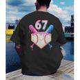 6 7 Baseball Dripping Six Seven Gen Alpha Slang Men's Back Print T-Shirt