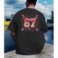 6 7 Melting Number Arrow Baseball Drip Valentine's Day Men's Back Print T-Shirt 6 7 Melting Number Arrow Baseball Drip Valentine's Day Men's Back Print T-Shirt