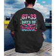67 33 Days Of School Baseball Drip 100th Day Of School Boys Men's Back Print T-Shirt