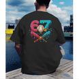 67 Ice Cream Drip Baseball Meme – Six Seven Gen Alpha Men's Back Print T-Shirt