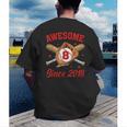 8 Year Old Boys Awesome Since 2018 Baseball Birthday Men's Back Print T-Shirt 8 Year Old Boys Awesome Since 2018 Baseball Birthday Men's Back Print T-Shirt