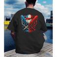 American Baseball Drip Graffiti Ball And Bat Men's Back Print T-Shirt American Baseball Drip Graffiti Ball And Bat Men's Back Print T-Shirt