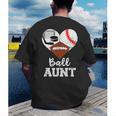Ball Aunt Heart Football Baseball Hockey Game Day Men's Back Print T-Shirt Ball Aunt Heart Football Baseball Hockey Game Day Men's Back Print T-Shirt