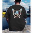 Baseball 4 Year Old Ice Cream Drip 4th Birthday Boy Number 4 Men's Back Print T-Shirt Baseball 4 Year Old Ice Cream Drip 4th Birthday Boy Number 4 Men's Back Print T-Shirt
