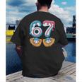 Baseball 67 Ice Cream Drip 67 Meme Player T-Shirt Men's Back Print T-Shirt