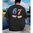 Baseball 67 Ice Cream Drip Six Seven Boys Meme Men's Back Print T-Shirt