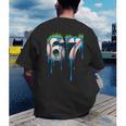 Baseball 67 Six Seven Gen Alpha Meme Blue Drip Boys Men's Back Print T-Shirt