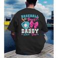 Baseball Or Bows Daddy Loves You Gender Reveal Family Men's Back Print T-Shirt Baseball Or Bows Daddy Loves You Gender Reveal Family Men's Back Print T-Shirt