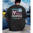 Baseball Or Bows Your Grandma Loves You Gender Reveal Men's Back Print T-Shirt Baseball Or Bows Your Grandma Loves You Gender Reveal Men's Back Print T-Shirt