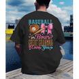 Baseball Or Bows Great Grandma Loves You Gender Reveal Men's Back Print T-Shirt